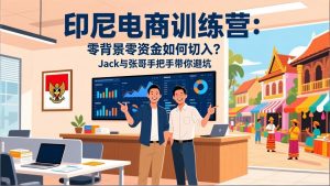 印尼电商训练营：零背景零资金如何切入？Jack与张哥手把手带你避坑-聊项目