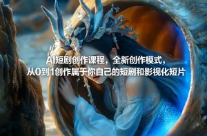 AI短剧创作课程,全新创作模式,从0到1创作属于你自己的短剧和影视化短片-聊项目
