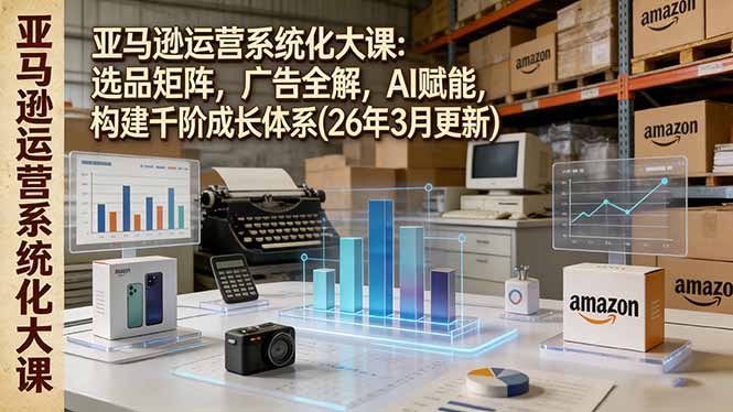 亚马逊运营系统化大课：选品矩阵，广告全解，AI赋能，构建千阶成长体系(26年3月更新-聊项目