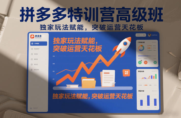 拼多多特训营高阶班，独家玩法赋能，突破运营天花板(更新26年3月13日)-聊项目