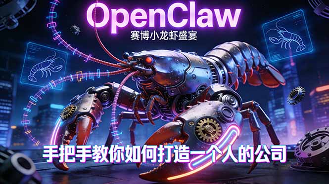 OpenClaw，小龙虾-从产品到爆款的成长之路，手把手教你如何打造一个人的公司-聊项目