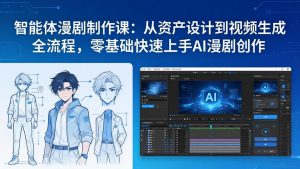 智能体漫剧制作课：从资产设计到视频生成全流程，零基础快速上手AI漫剧创作-聊项目