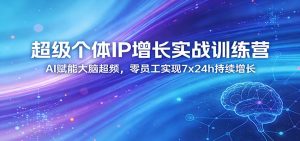 超级个体IP增长实战训练营：AI赋能大脑超频，零员工实现7x24h持续增长(更新)-聊项目
