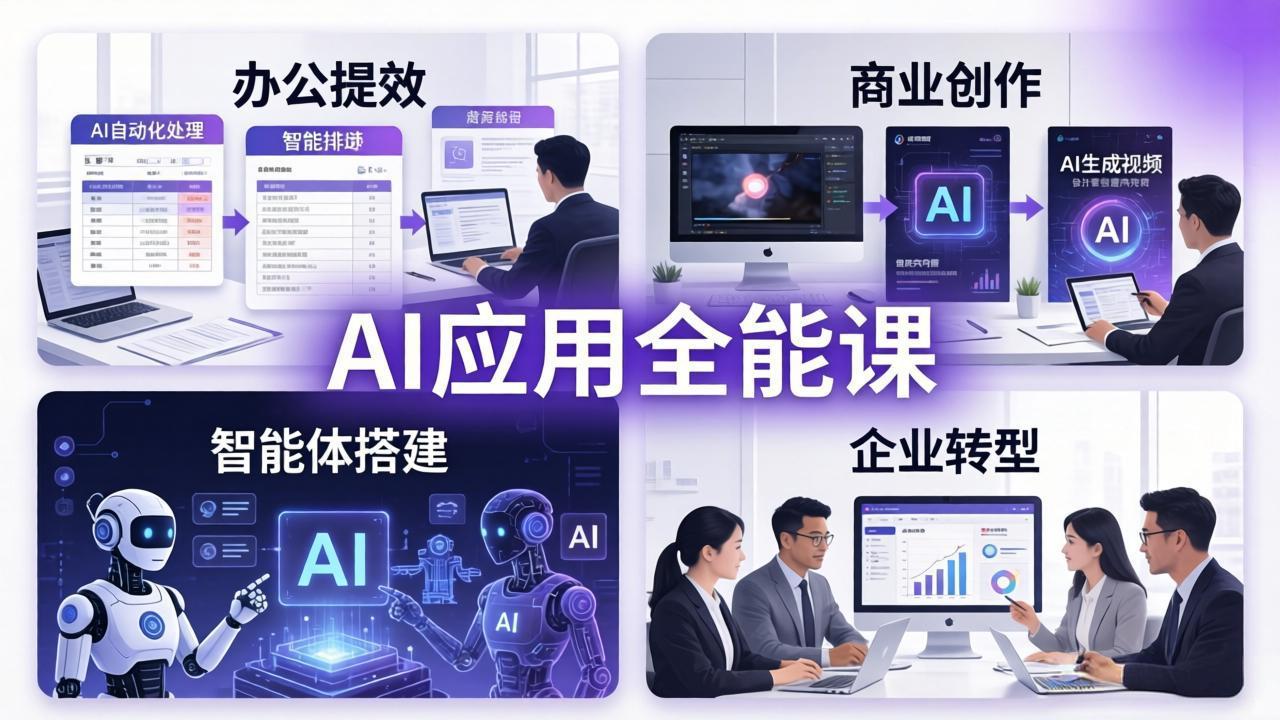 AIGC 应用全能课：办公提效、商业创作、智能体搭建、企业转型，一站式学会AI应用-聊项目