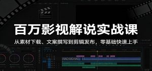 百万影视解说实战课:从素材下载、文案撰写到剪辑发布,零基础快速上手-聊项目