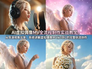 AI虚拟偶像MV全流程制作实战教学，从导演视角出发，系统讲解虚拟偶像MV从0到1的完整创作流程-聊项目