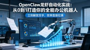 OpenClaw龙虾自动化实战:从0到1打造你的全能办公机器人,立刻解放双手,效率直接拉满-聊项目