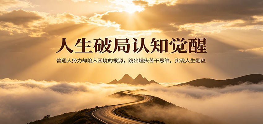 人生破局认知觉醒，普通人努力却陷入困境的根源，跳出埋头苦干思维，实现人生翻盘-聊项目