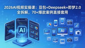 2026AI视频实操课：豆包+Deepseek+即梦2.0全拆解，70+爆款案例直接套用-聊项目