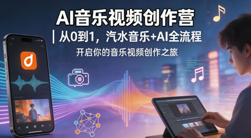 AI音乐视频创作营｜从0到1，汽水音乐+AI全流程，开启你的音乐视频创作之旅-聊项目
