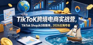 TikToK跨境电商实战营，TikTok Shop从0到爆单，2026出海夺金-聊项目
