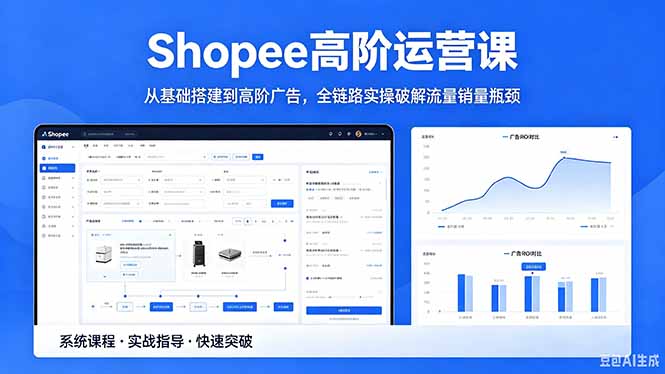 Shopee高阶运营课-2026年5月更新，从基础搭建到高阶广告，全链路实操破解流量销量瓶颈-聊项目