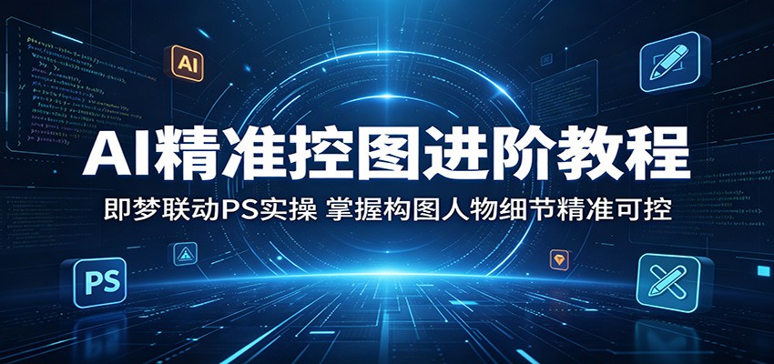 AI精准控图进阶教程：即梦联动PS实操，掌握构图人物细节精准可控-聊项目
