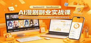 AI漫剧副业实战课:精通Seedance2.0与NanoBanana2零基础复刻爆款实现涨粉变现-聊项目