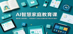 AI智慧家庭教育课:更新育儿教育理念,巧用各类AI工具全方位提升孩子综合学习能力-聊项目