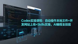 Codex实操课程：自动操作本地文件+开发网站上线+Skills实操，AI编程全技能-聊项目